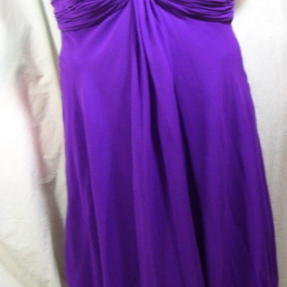 Ralph Lauren Purple Dress Evening Gown Prom Chiffon Size 14 NWOT - Picture 4 of 4
